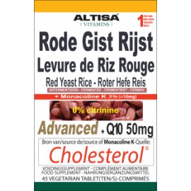Altisa Rode Gist Rijst Advanced + Co Q10 - 45tabs