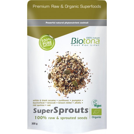 SuperSprouts 100% raw & sprouted seeds 300gr